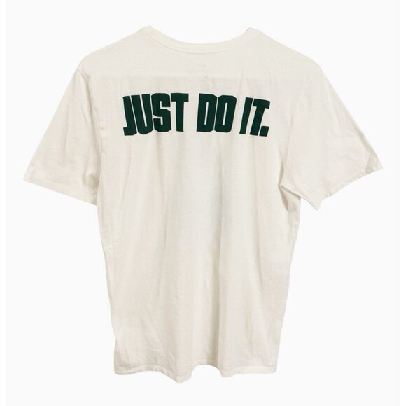 NIKE Tulane University Green Wave White Basketball 'Just Do It' Tee - Picture 2 of 5